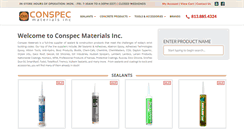 Desktop Screenshot of conspecmaterials.com